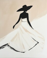 silhouette of a bride
