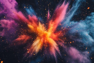 abstract colorful explosion