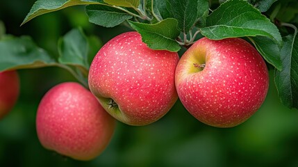 Carefully picking ripe apples from the tree on a sunny autumn day