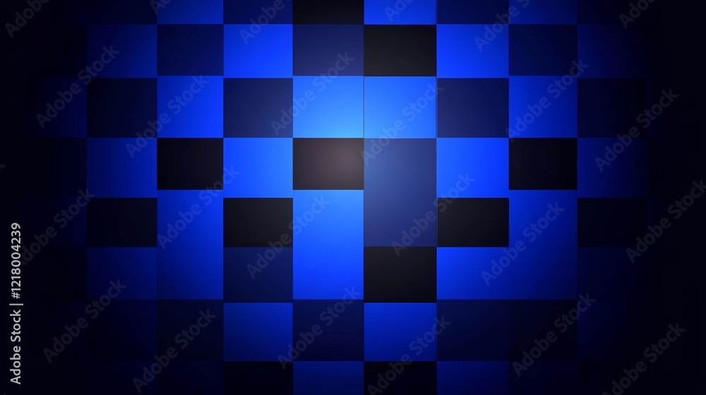 Poster abstract blue checkered technology background with digital grid and geometric patterns. modern conce