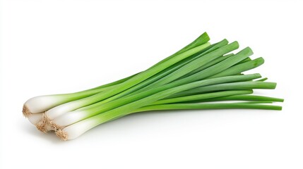 Fresh shallots stand out with their vibrant green tops and delicate bulbs