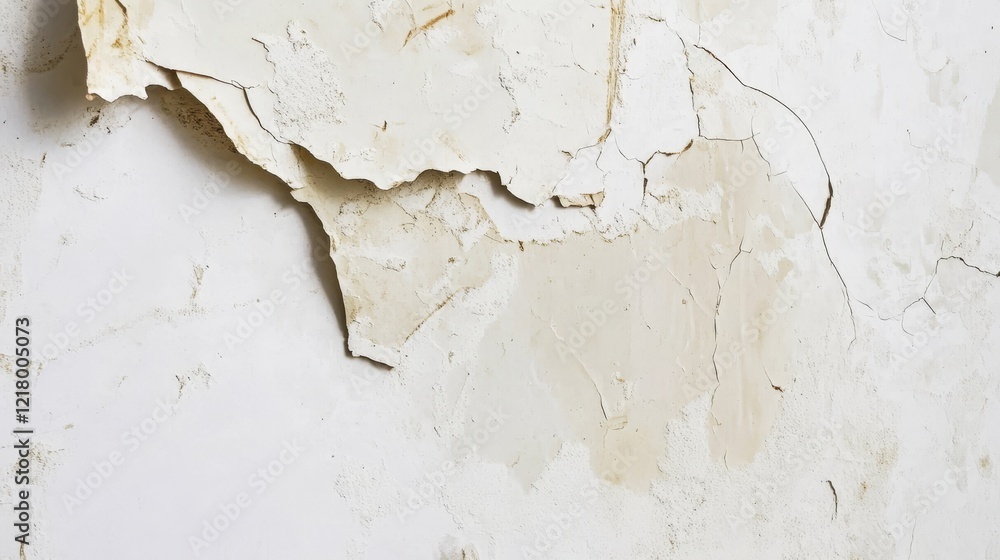 Aufkleber Geometric texture overlay effect with organic diagonal shadow and light caustic pattern on a white wall, creating a modern and artistic visual for mockups and design projects