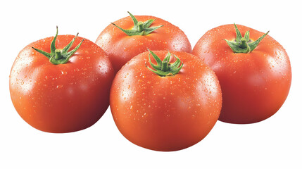 Four ripe tomatoes, studio shot, food photography, recipe ingredient