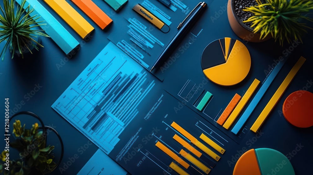 Poster business analytics: data visualization and charts