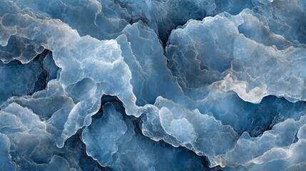 Abstract Blue Ice Formation Texture Background
