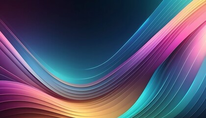 Abstract Colorful Swirling Wave Lines Design