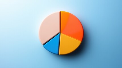 Obraz premium A vibrant pie chart showing preferences for daily versus weekly exfoliation routines