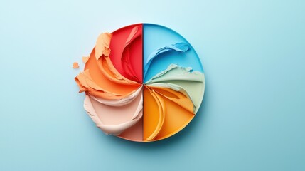 A vibrant pie chart showing preferences for daily versus weekly exfoliation routines