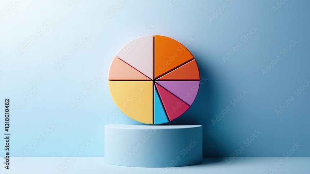 Poster A vibrant pie chart comparing preferences for minimal versus multi-step routines