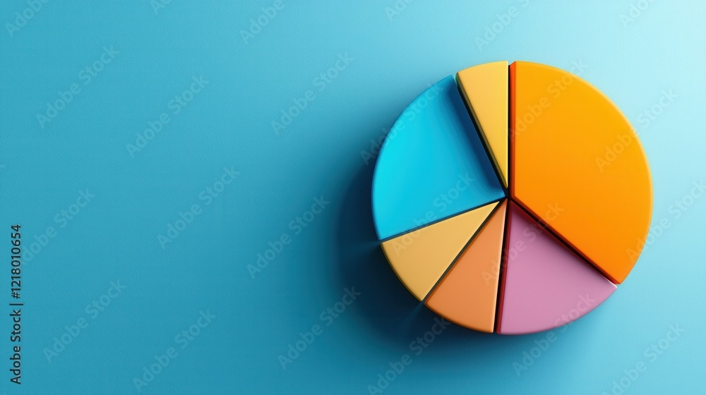Aufkleber a vibrant pie chart comparing men's preferences for all-in-one versus targeted products