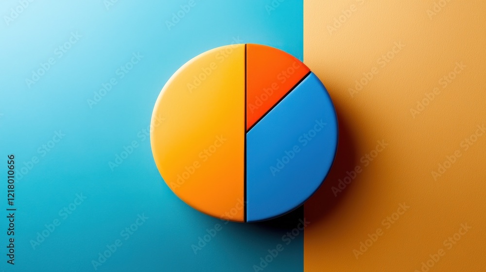 Poster a vibrant pie chart comparing men's preferences for all-in-one versus targeted products