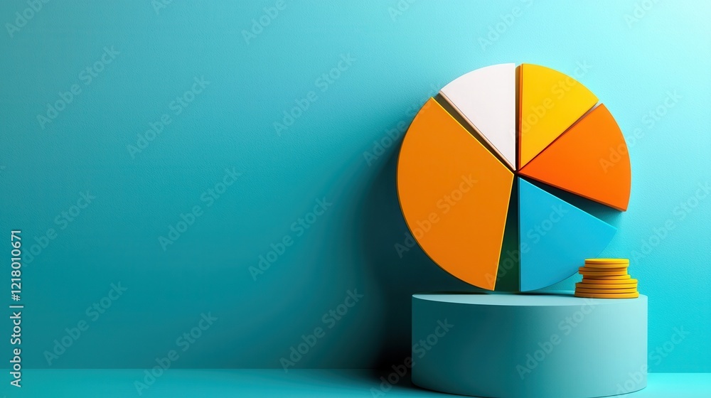 Poster a vibrant pie chart comparing men's preferences for all-in-one versus targeted products