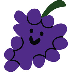 cute illustration fruit flat art style