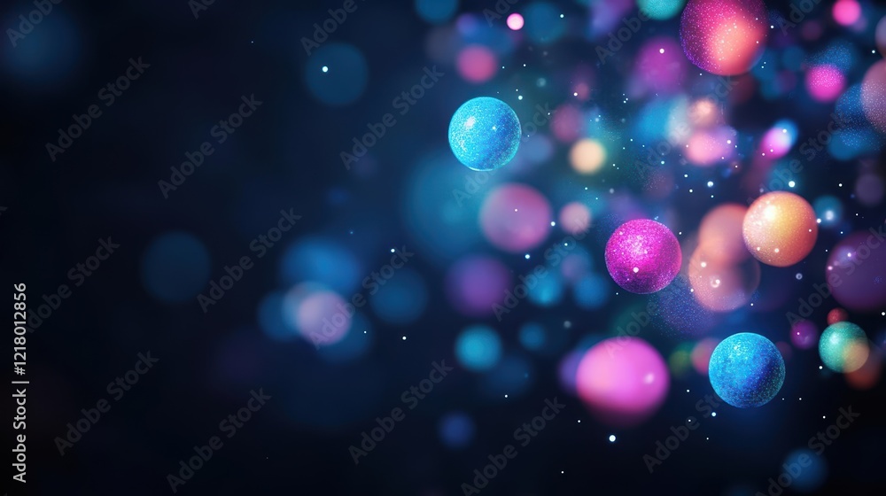 Aufkleber Vibrant Display of Colorful Lights Dancing Against a Dark Background Creating a Captivating and Dreamy Atmosphere Evoking a Sense of Wonder and Mystery