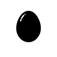 Simple Egg Silhouette: A classic, minimalist silhouette of an egg, perfect for illustrating concepts of beginnings, potential, or simple, clean design.