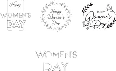 set of hand drawn elements about 'Happy mothers day'