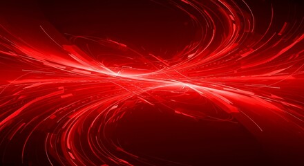 Abstract Red Technology Background Swirling Lines Energy Speed