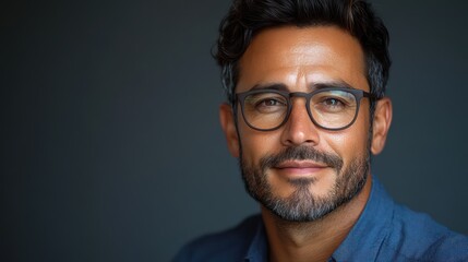 Portrait of a Confident Man with Glasses