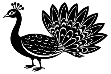 A simple wild bird shap with short spikers cartoon style , vector illustration