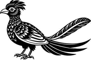 A simple wild bird shap with short spikers cartoon style , vector illustration