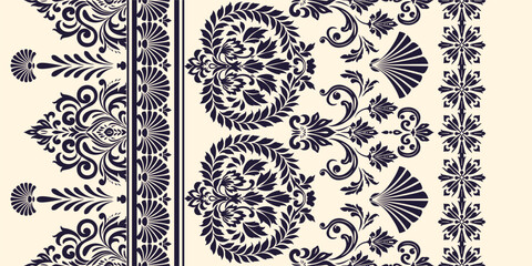 Motifs Ikat floral paisley embroidery floral. ikat ethnic Saree Sarong oriental pattern traditional.Ikat embroidery style abstract embroidery design for texture,fabric,clothing,wrapping,decoration