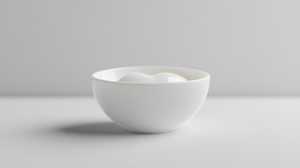 One clean, white coffee cup with a single, perfect heart from milk foam.