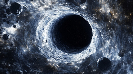 Cosmic Maw: A Black Hole Devouring Stars and Asteroids