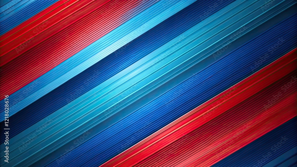 Poster modern abstract horizontal banner background with blue and red diagonal lines - minimalist geometric