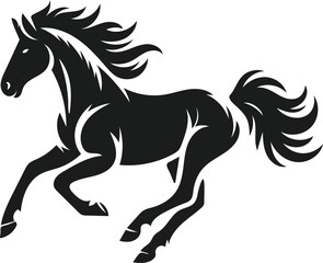horse silhouette illustration