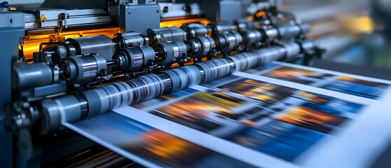 Factory printing press, fast papers