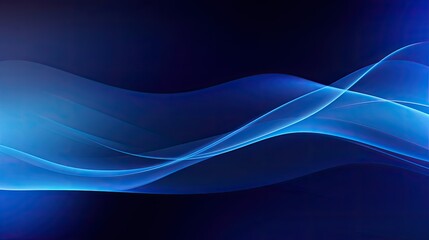 Abstract blue waves on a dark background, conveying a sense of motion and fluidity.