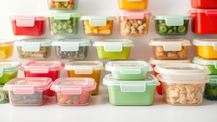 Colorful Food Storage Containers - Quick Meal Prep