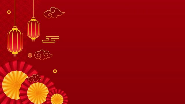 animated background chinese happy new year, red chinese new year background