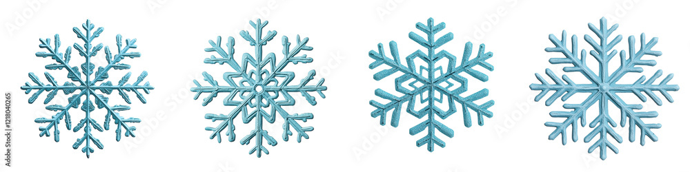 Aufkleber elegant and delicate snowflake designs in a winter wonderland setting intricate crystal like pattern