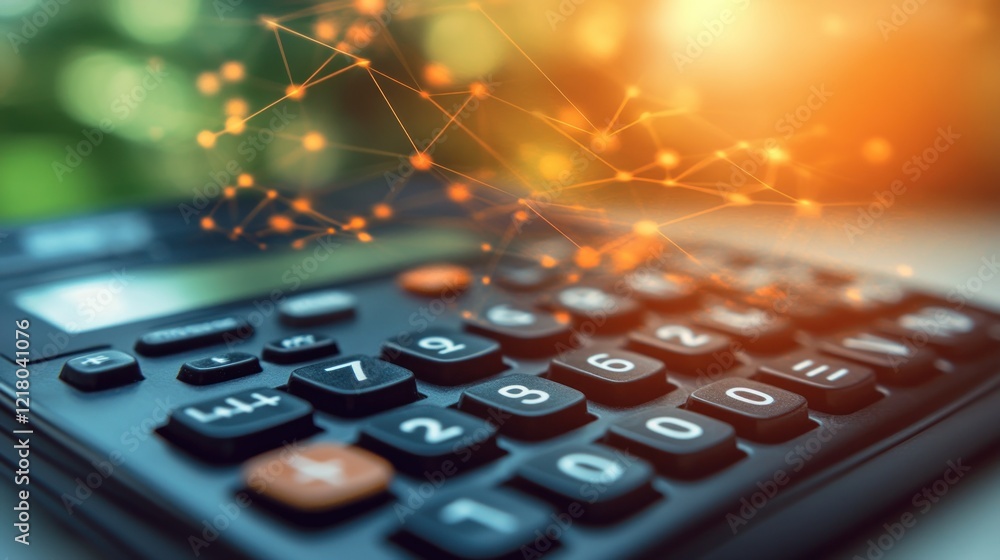 Poster calculator and network connections: digital finance and data analysis