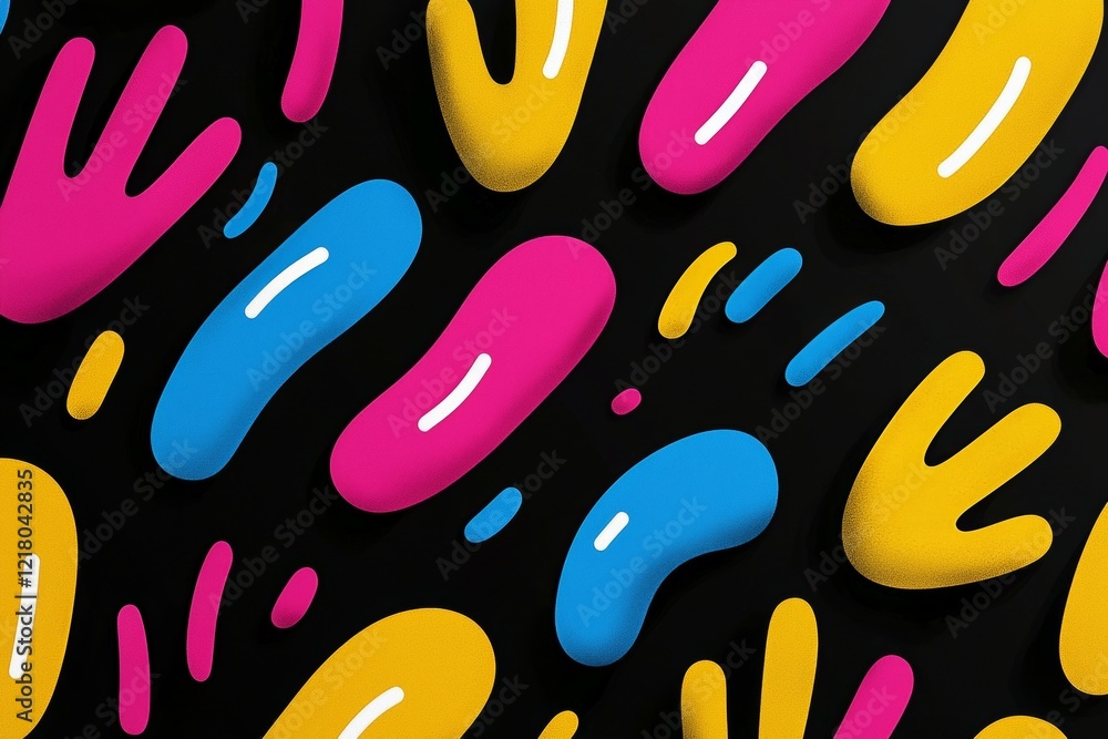 Poster colorful abstract background with a lot of different shapes and colors