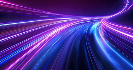 A dynamic abstract representation of light trails in vibrant colors.