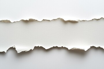 Fototapeta premium White background with a torn piece of paper on it