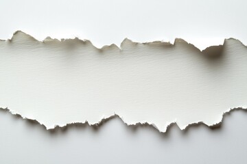 Fototapeta premium Torn piece of paper with a white background