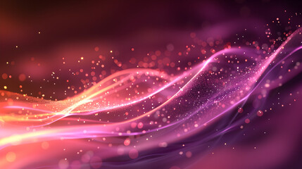 Obraz premium Abstract wave design with vibrant colors and glowing particles.