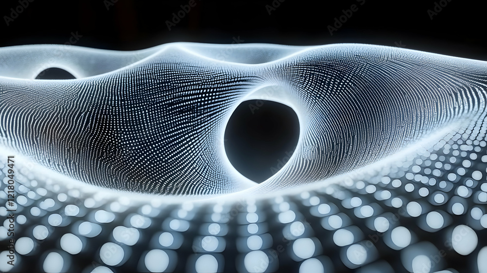 Poster abstract glowing particle background: digital art and futuristic technology design