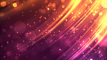 A vibrant abstract background with flowing lines and bokeh effects in warm colors.