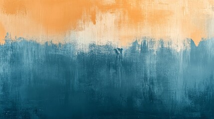 Abstract Blue and Orange Painted Texture