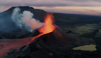 Drones capture stunning views of lava flows.  