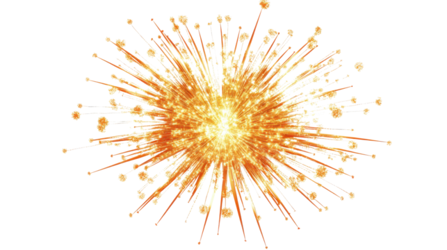 Firework on transparent background