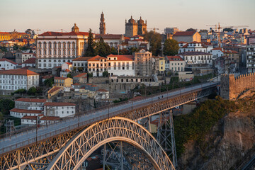 Porto landscapes at sunrise. Discovering Portugal