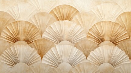 Abstract Beige Fan Shaped Pattern Background