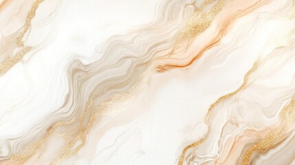 Abstract liquid marble effect with gold glitter veins, elegant design texture background