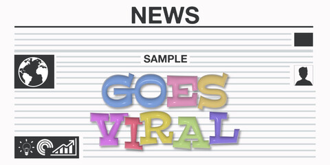 3d goes viral typhography design