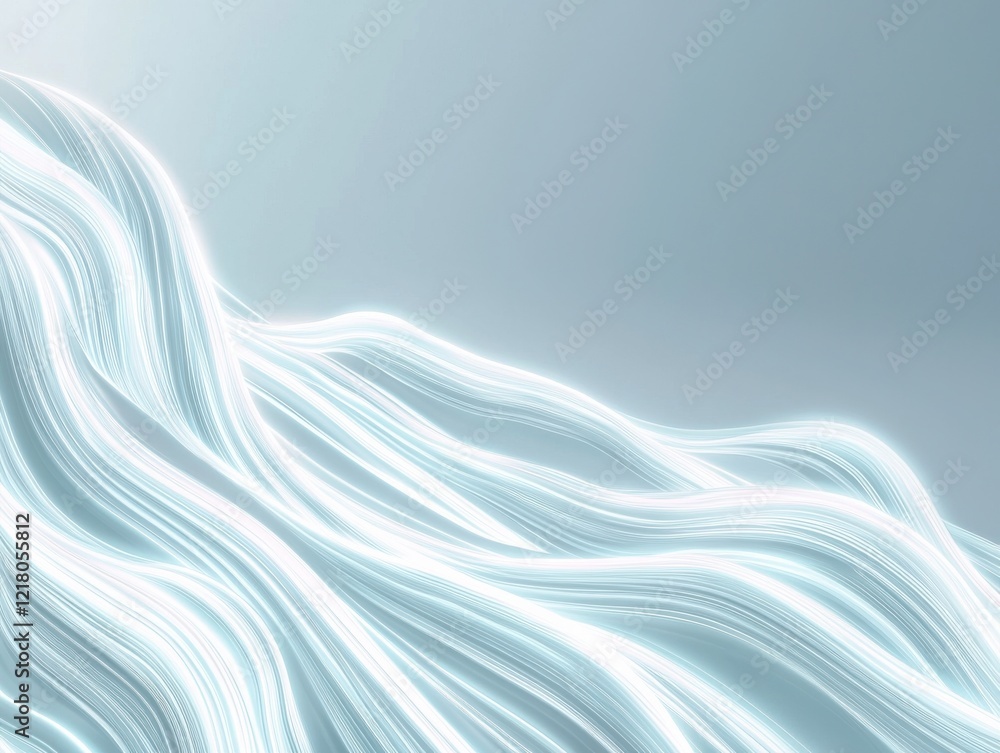 Poster elegant abstract light streaks forming wavelike patterns on gradient gray background minimalist art 